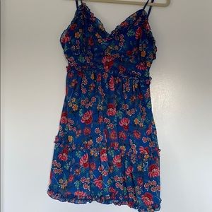 Blue floral dress